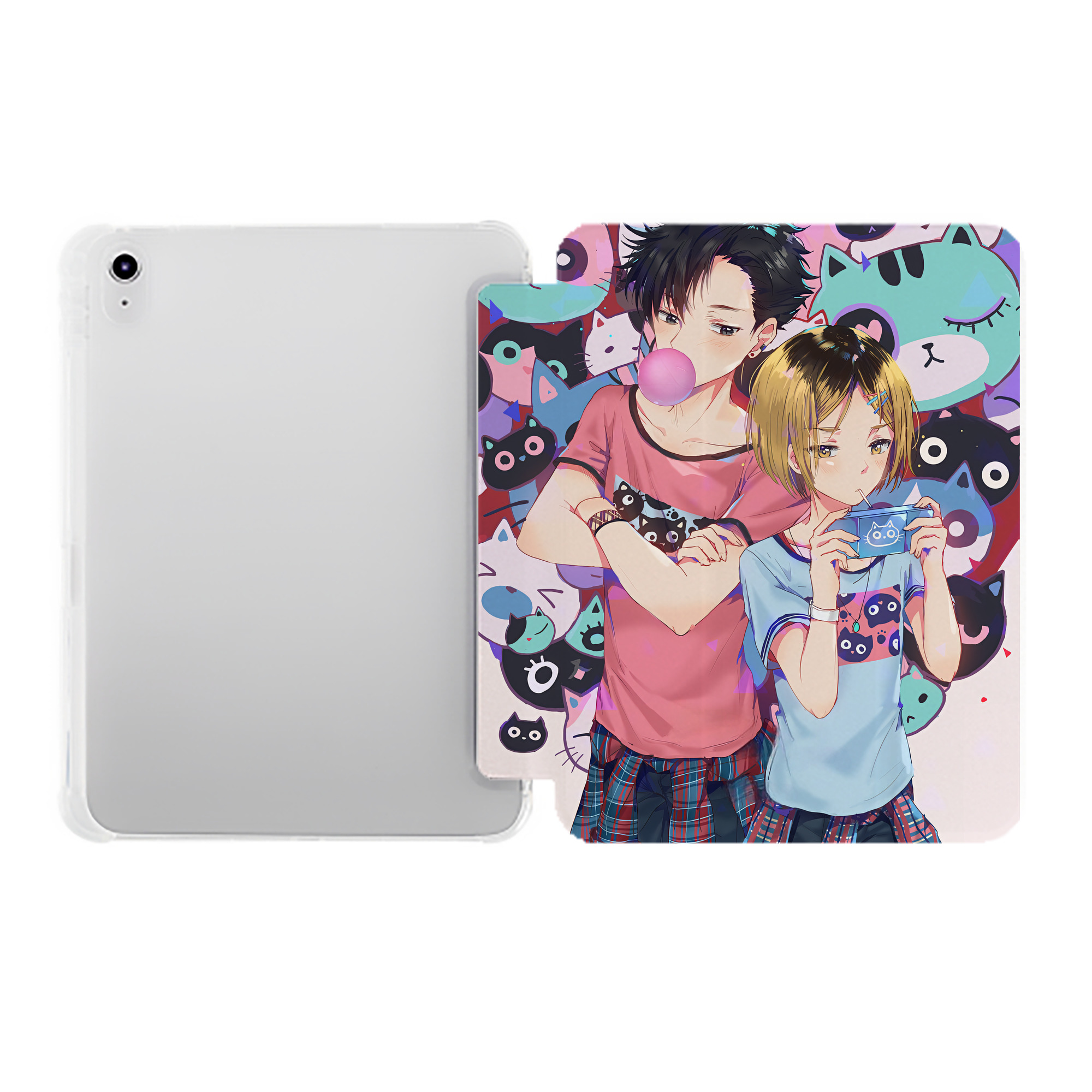 （画像用） ハイキュー!! Haikyu!! IPad ケース ペン収納付き 三つ折りスタンド PUレザー×シリコン 対応機種9.5/10.5/10.9インチ